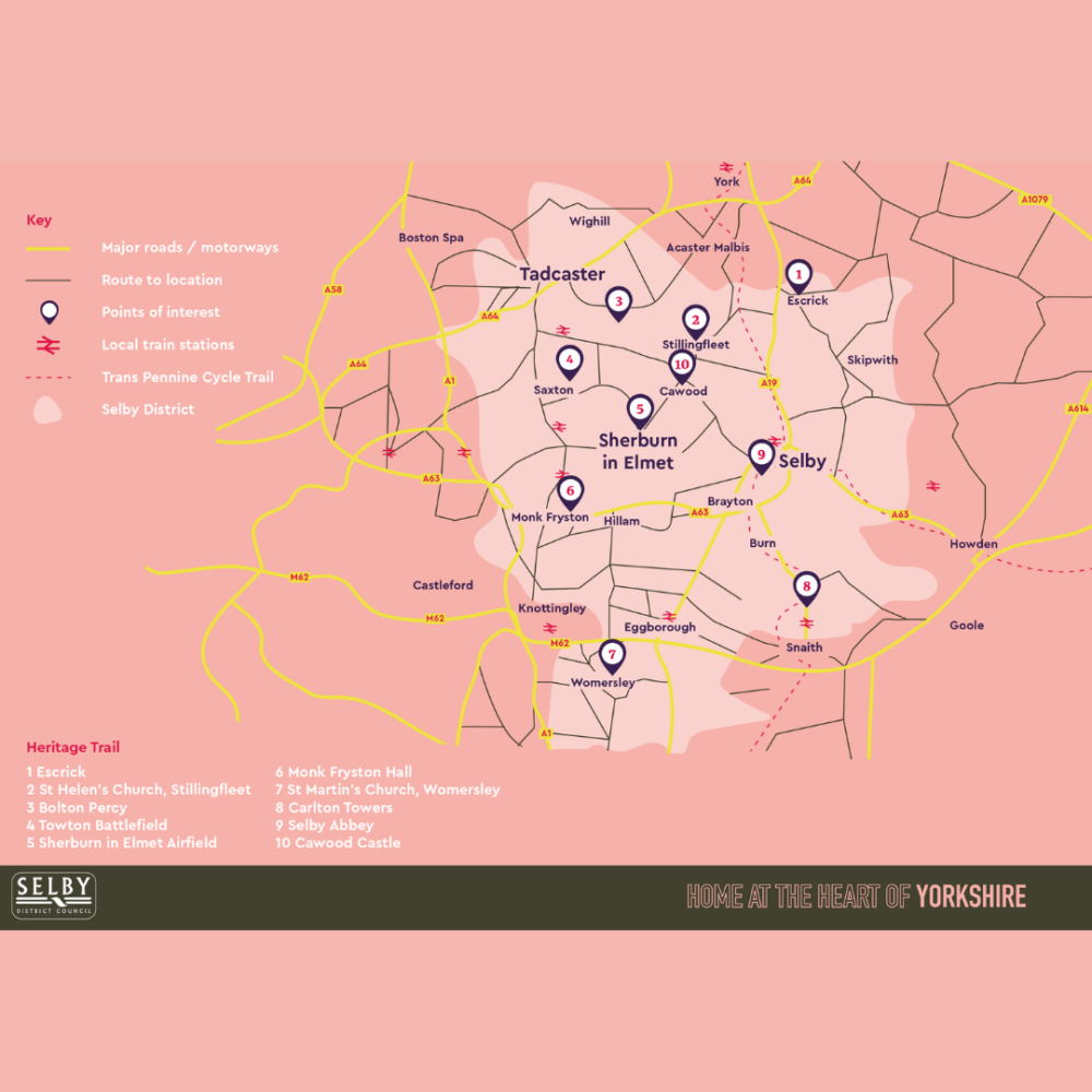HIstory Map of Sherburn in Elmet & Tadcaster
